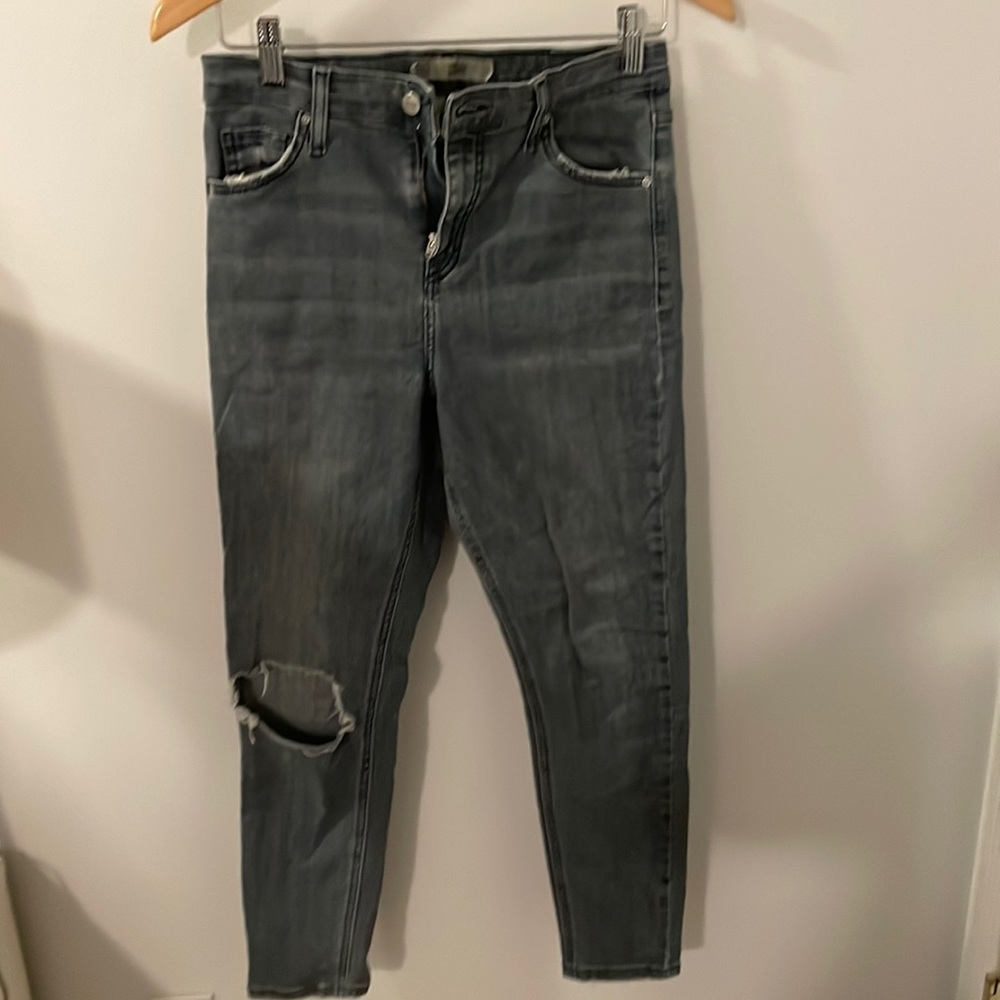 Topshop Jamie High Waisted Grey Jeans